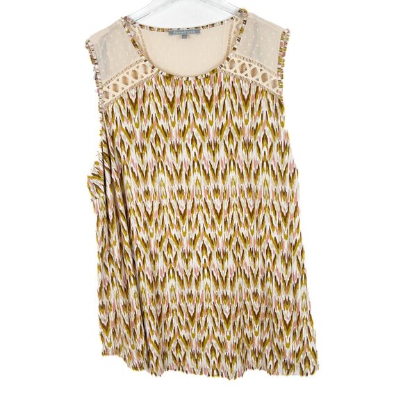 Daniel Rainn Tops - NWOT Daniel Rainn Abstract Print Sleeveless Top Plus Size 3X NEW